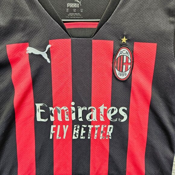 Puma AC Milan 22/23 Home Jersey Ronaldinho Size 22 Black Red Soccer Football - Picture 2 of 12